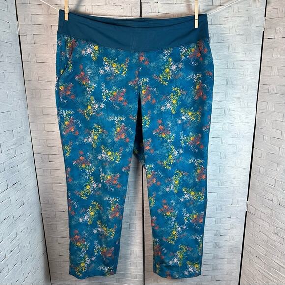 Lands' End Repreve Active Pant jogger, floral lightweight pockets, plus size - Picture 1 of 12